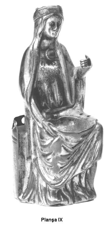 Planşa IX: Statuetă Madona din bronz turnat aurit (imitaţie) (Sibiu?).